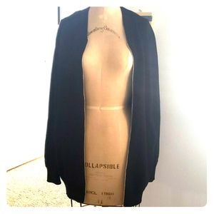 Zippered cardigan sweater